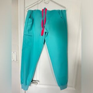 FIGS Neon Blue Zamora Scrub Joggers Size XS Regular